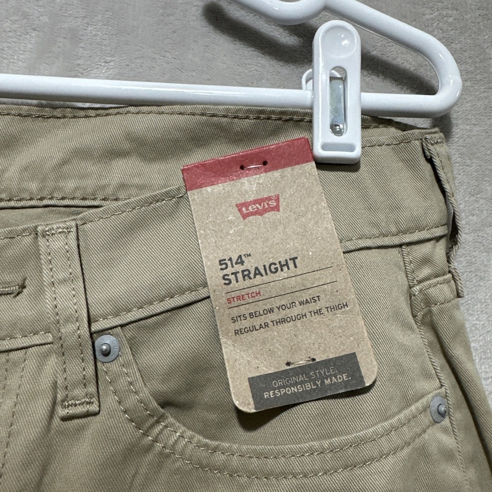 Levi's 514 Straight Fit Jeans Men's 30x30 Stretch Zip Fly 5 Pockets Logo NWT - Picture 4 of 10